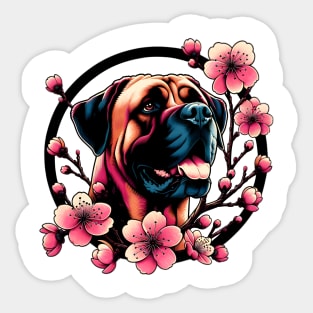 Perro de Presa Canario's Spring Cherry Blossoms Bloom Sticker